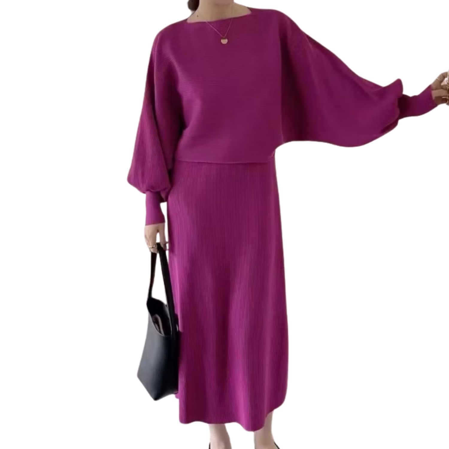 Trumpet Sleeve Skirt Set