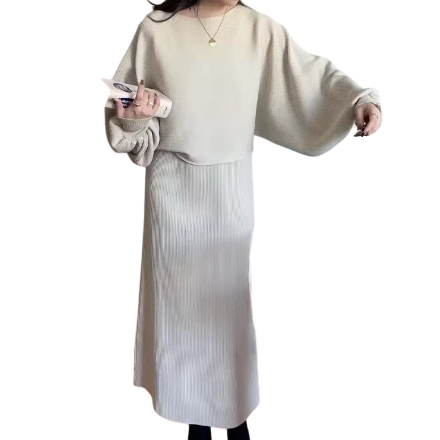 Trumpet Sleeve Skirt Set