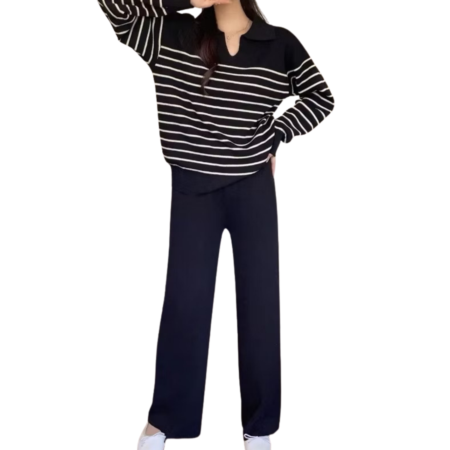 Stripe Longsleeve Pants Set