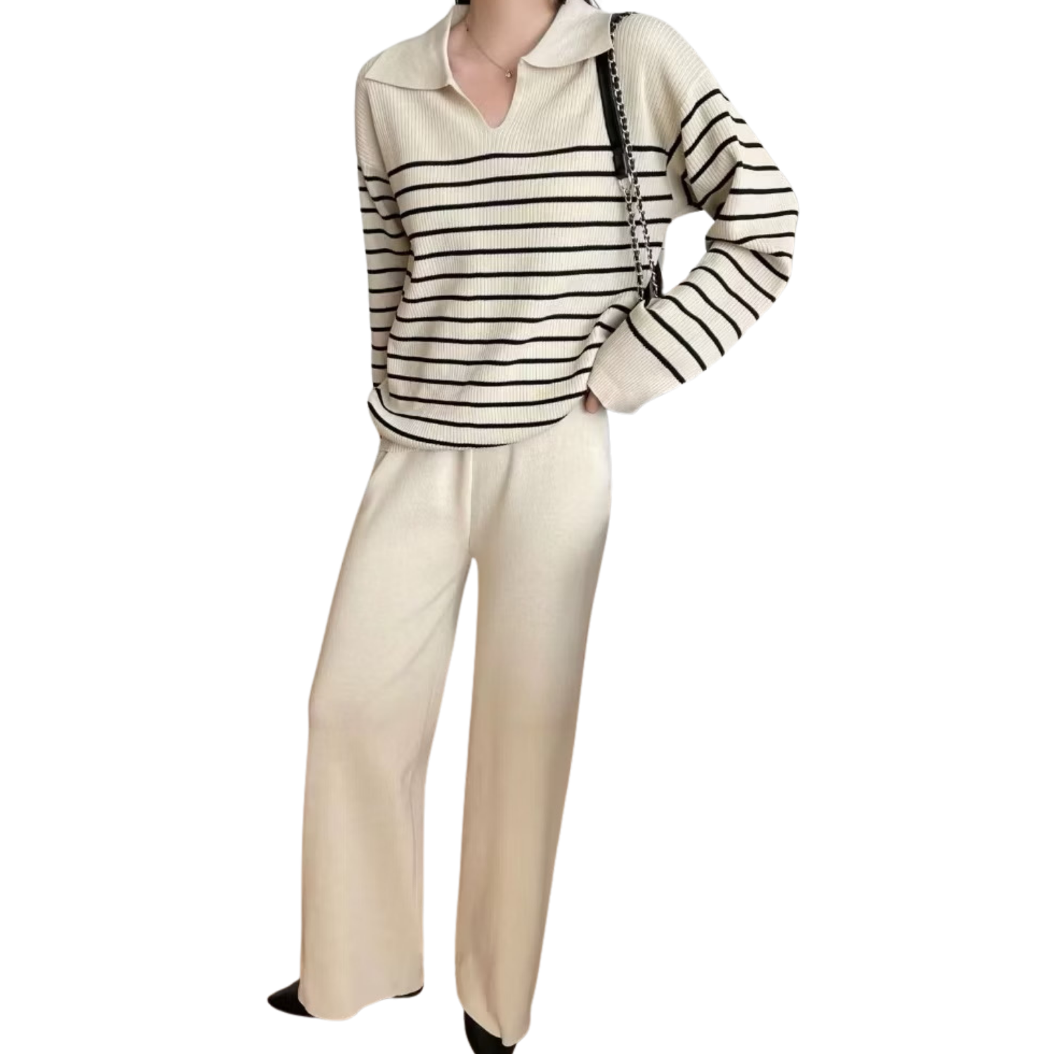 Stripe Longsleeve Pants Set